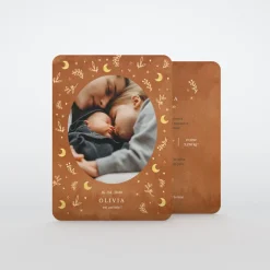 Faire-part Naissance Fille^Planet cards Ronde de lunes