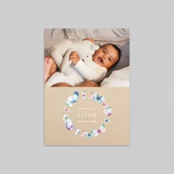 Faire-part Naissance Animaux | Faire-part Naissance Fille^Planet cards Ronde de Papillons