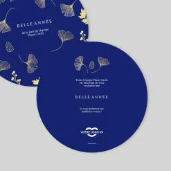 Carte De Vœux Entreprise Nature^Planet cards Ronde Végétale