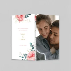 Faire-part Mariage Champêtre^Planet cards Rose et Eucalyptus