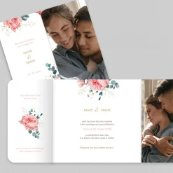 Faire-part Mariage Champêtre^Planet cards Rose et Eucalyptus