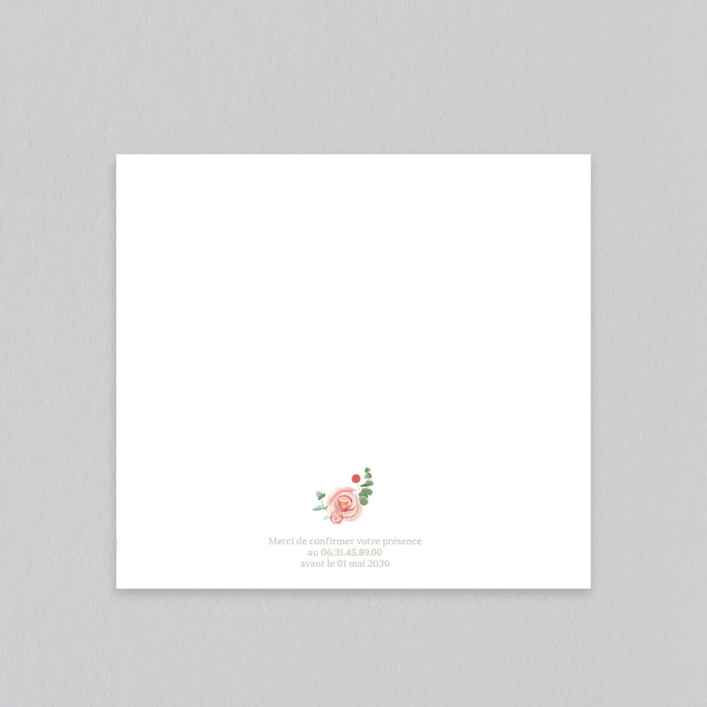 Faire-part Mariage Bohème | Faire-part Mariage Champêtre^Planet cards Rose et Marguerite