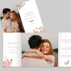 Faire-part Mariage Bohème | Faire-part Mariage Champêtre^Planet cards Rose et Marguerite