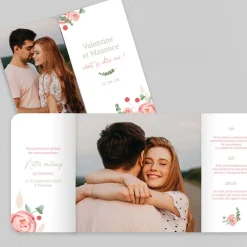 Faire-part Mariage Bohème | Faire-part Mariage Champêtre^Planet cards Rose et Marguerite