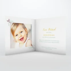 Carte Invitation Anniversaire Enfant Fille^Planet cards Ruban et Fleurs