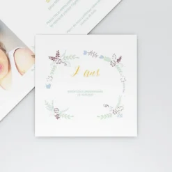 Carte Invitation Anniversaire Enfant Fille^Planet cards Ruban et Fleurs