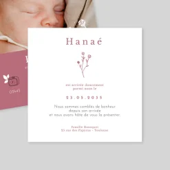 Faire-part Naissance Fille^Planet cards Réveil Délicat