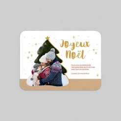 Carte De Noël Originale^Planet cards Sapin en Photo Magnétique