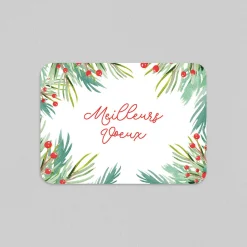 Carte De Vœux Entreprise Nature^Planet cards Sapin et Houx
