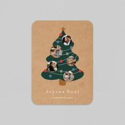Carte De Noël Originale | Carte De Noël Photo^Planet cards Sapin et Kraft
