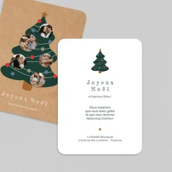 Carte De Noël Originale | Carte De Noël Photo^Planet cards Sapin et Kraft