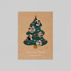 Carte De Noël Originale | Carte De Noël Photo^Planet cards Sapin et Kraft