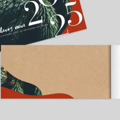 Carte De Vœux Entreprise Nature^Planet cards Sapins Colorés