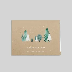 Carte De Vœux Entreprise Nature^Planet cards Sapins et Calendrier