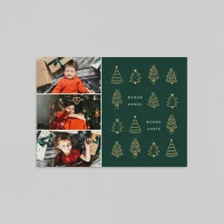 Carte De Noël Photo^Planet cards Sapins Scintillants