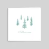 Carte De Vœux Entreprise Nature^Planet cards Sapins Verts Aquarelles