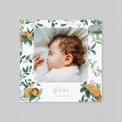 Faire-part Naissance Animaux | Créations En Collaboration^Planet cards Savane Endormie