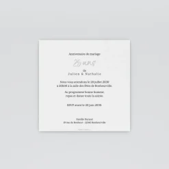 Carte Invitation Noces D'argent | Carte Invitation Noces D'argent^Planet cards Simple Elegant Argent