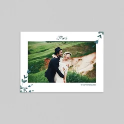 Carte Remerciement Mariage Champêtre^Planet cards Simple Eucalyptus