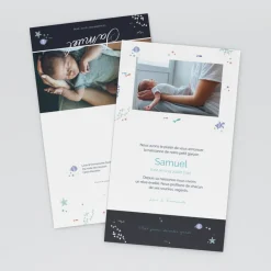 Faire-part Naissance Animaux | Créations En Collaboration^Planet cards Sous l'Océan Bleu
