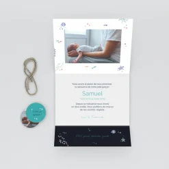 Faire-part Naissance Animaux | Créations En Collaboration^Planet cards Sous l'Océan Bleu