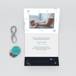 Faire-part Naissance Animaux | Créations En Collaboration^Planet cards Sous l'Océan Bleu
