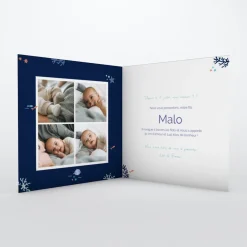 Faire-part Naissance Animaux | Créations En Collaboration^Planet cards Sous l'Océan Bleu