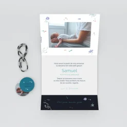 Faire-part Naissance Animaux | Créations En Collaboration^Planet cards Sous l'Océan Bleu