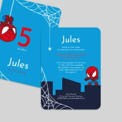 Carte Invitation Anniversaire Enfant Animaux^Planet cards Super Héros Araignée