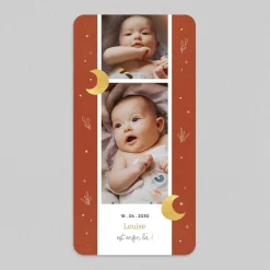 Faire-part Naissance Fille^Planet cards Sur la lune