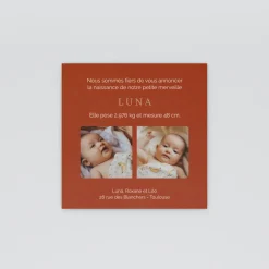 Faire-part Naissance Fille^Planet cards Sur la lune