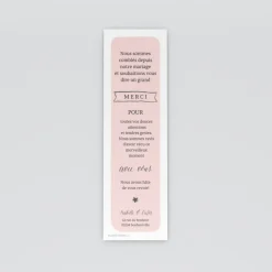 Carte Remerciement Mariage Marque-page^Planet cards Sweet Love