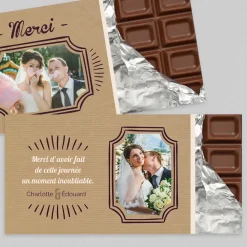 Carte Remerciement Mariage Originale^Planet cards Tablette chocolat