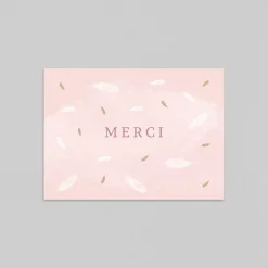 Carte Remerciement Baptême Fille^Planet cards Tendre Plume