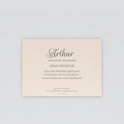 Carte Remerciement Naissance Classique | Carte Remerciement Naissance Garçon^Planet cards Tendresse et calins