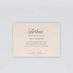 Carte Remerciement Naissance Classique | Carte Remerciement Naissance Garçon^Planet cards Tendresse et calins
