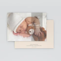 Carte Remerciement Naissance Classique | Carte Remerciement Naissance Garçon^Planet cards Tendresse et calins