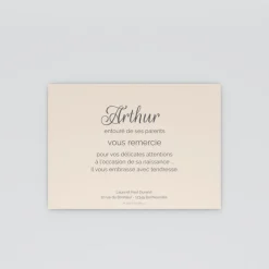 Carte Remerciement Naissance Classique | Carte Remerciement Naissance Garçon^Planet cards Tendresse et calins