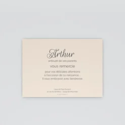 Carte Remerciement Naissance Classique | Carte Remerciement Naissance Garçon^Planet cards Tendresse et calins