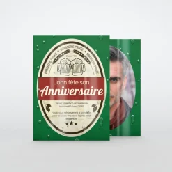 Carte Invitation Anniversaire Adulte Moderne^Planet cards Étiquette de Bière
