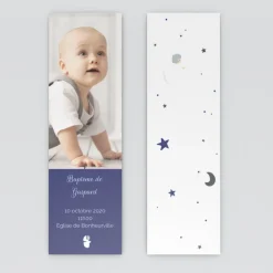 Faire-part Baptême Original^Planet cards étoiles et anges