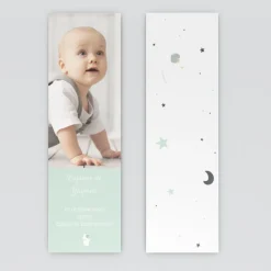 Faire-part Baptême Original^Planet cards étoiles et anges