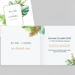 Faire-part Mariage Champêtre | Gamme Complète^Planet cards Tropical