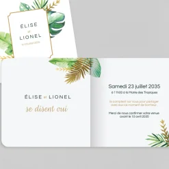 Faire-part Mariage Champêtre | Gamme Complète^Planet cards Tropical Chic