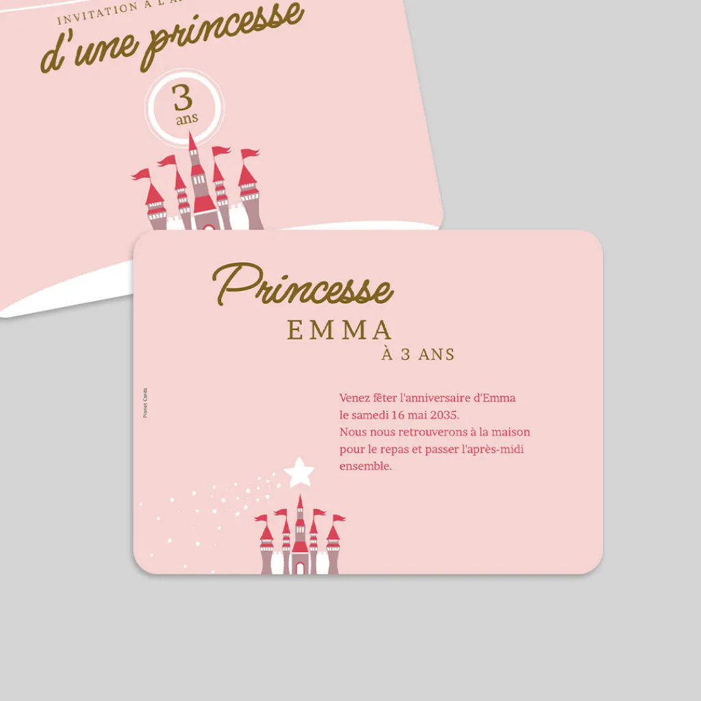 Carte Invitation Anniversaire Enfant Fille^Planet cards Un anniversaire de Princesse
