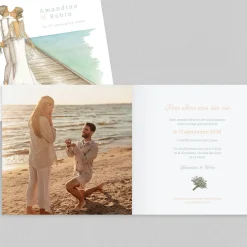 Créations En Collaboration | Faire-part Mariage Chic^Planet cards Un couple au Paradis