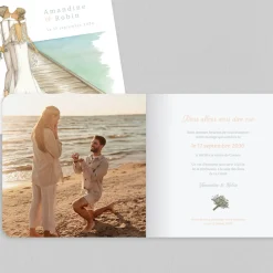 Créations En Collaboration | Faire-part Mariage Chic^Planet cards Un couple au Paradis