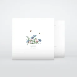 Carte Remerciement Décès^Planet cards Universel Bleuets