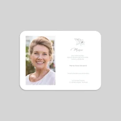 Carte Remerciement Décès^Planet cards Universel Cadre Blanc