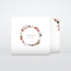 Carte Remerciement Décès^Planet cards Universel Couronne de Fleurs